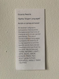 a piece of paper with a label on it